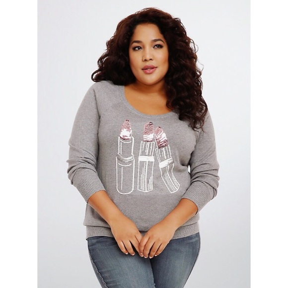 torrid Sweaters - Torrid Lipstick Pullover
